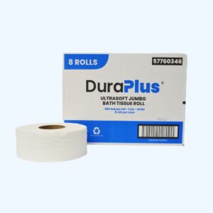 DURAPLUS® ULTRASOFT JUMBO BATH TISSUE – 600' ROLL (8/CASE)